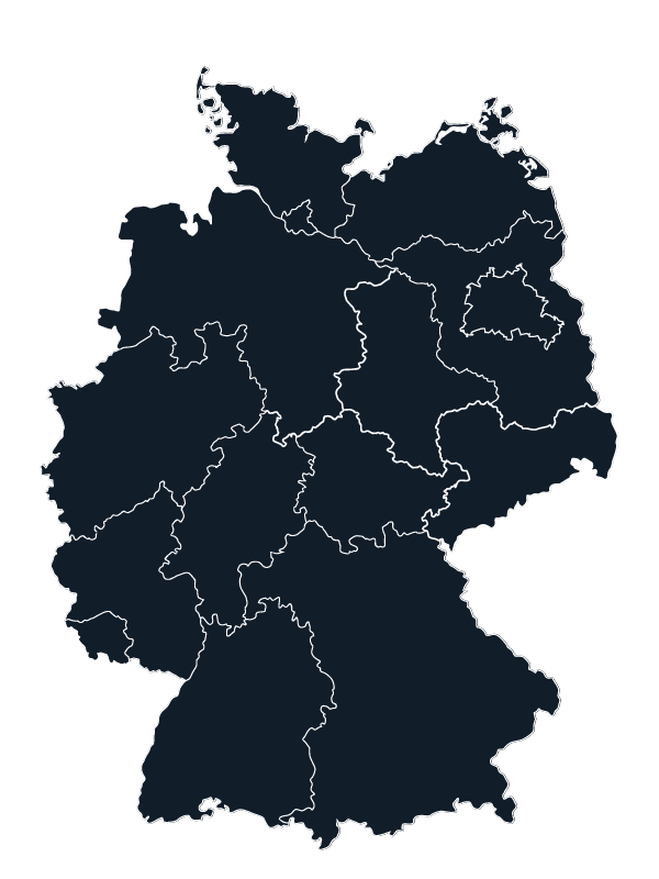 Deutschlandkarte mit den homewise Standorten